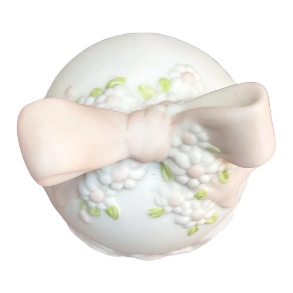 Vintage LEFTON Christopher Collection Bisque Porcelain Wedding Bell TWL00944